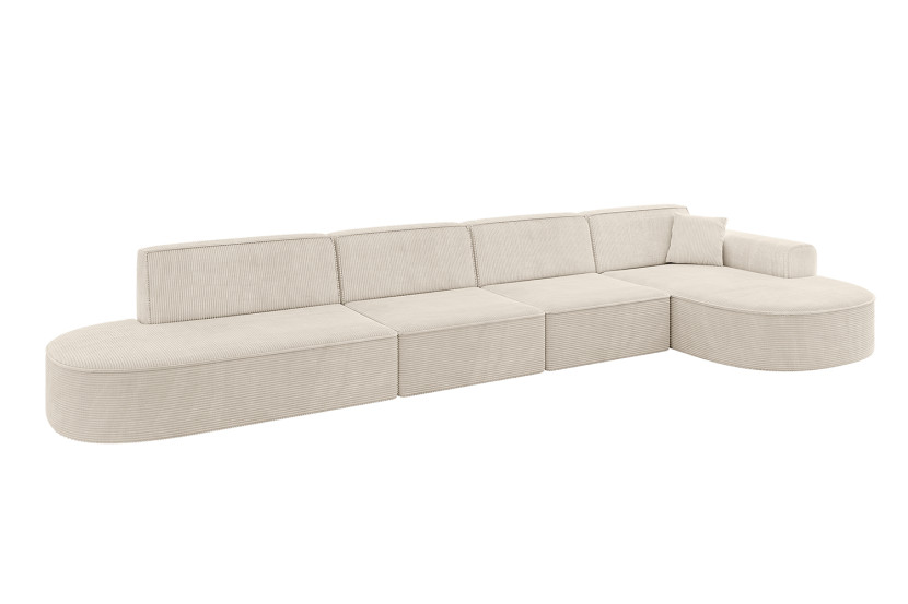 Narożnik prawostronny bez funkcji spania MARI-L3 413x171x79,5 cm Beżowy 525112