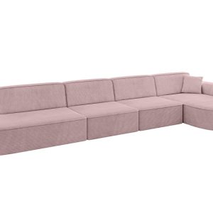 Narożnik prawostronny bez funkcji spania MARI-L3 413x171x79,5 cm Różowy 525023 Narożnik prawostronny bez funkcji spania MARI-L3 413x171x79,5 cm Różowy 525023