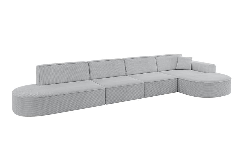 Narożnik prawostronny bez funkcji spania MARI-L3 413x171x79,5 cm Szary 525007