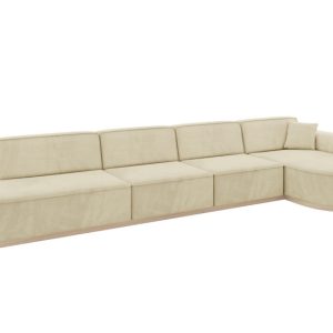Narożnik prawostronny bez funkcji spania MARI-L3-v1 413x171x83 cm Beżowy 729427 Narożnik prawostronny bez funkcji spania MARI-L3-v1 413x171x83 cm Beżowy 729427