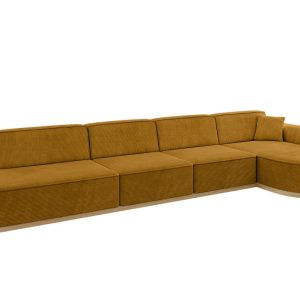 Narożnik prawostronny bez funkcji spania MARI-L3-v2 413x171x83 cm Żółty 729457 Narożnik prawostronny bez funkcji spania MARI-L3-v2 413x171x83 cm Żółty 729457