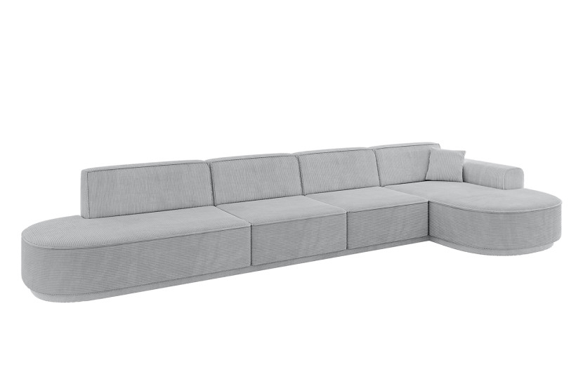 Narożnik prawostronny bez funkcji spania MARI-L3-v3 413x171x83 cm Szary 769408