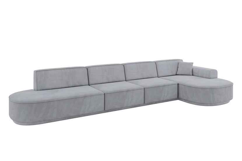 Narożnik prawostronny bez funkcji spania MARI-L3-v3 413x171x83 cm Szary 769455