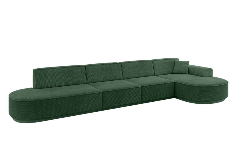 Narożnik prawostronny bez funkcji spania MARI-L3-v3 413x171x83 cm Zielony 769410