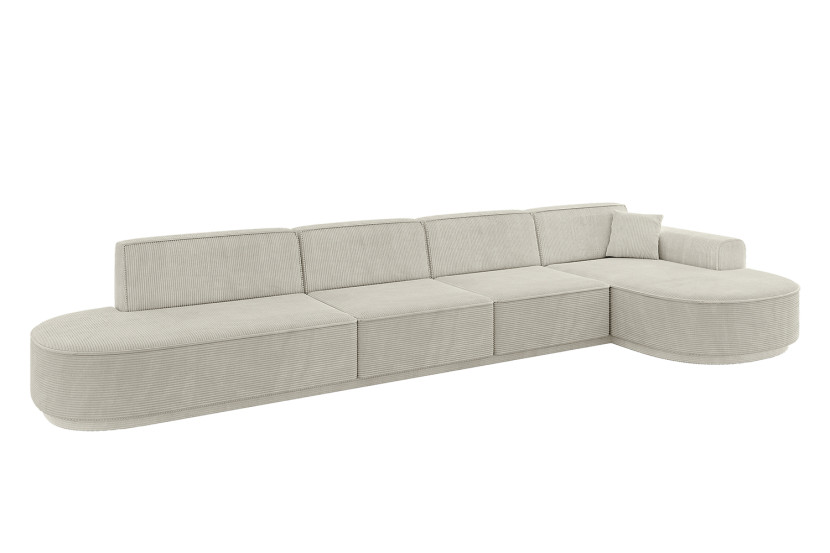Narożnik prawostronny bez funkcji spania MARI-L3-v3 413x171x83cm Kremowy 769438