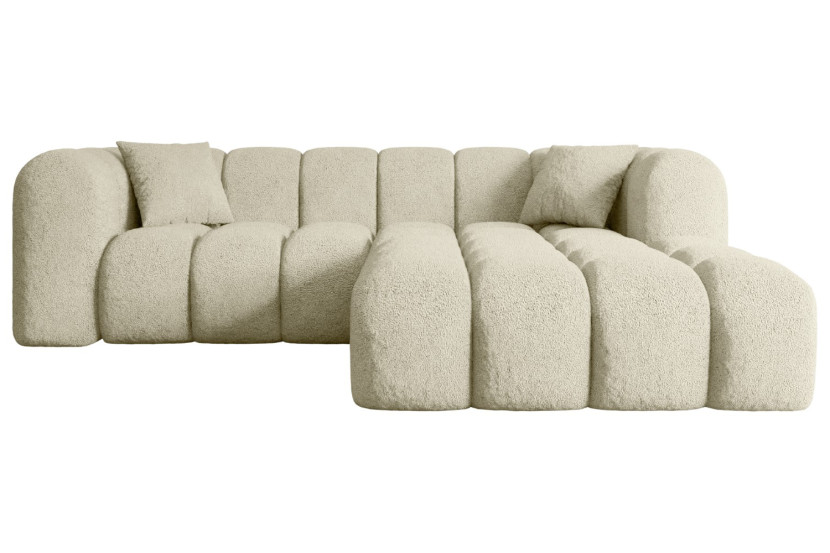 Narożnik prawostronny bez funkcji spania OLEA-L1 - 231x173x74 Beżowy 526763