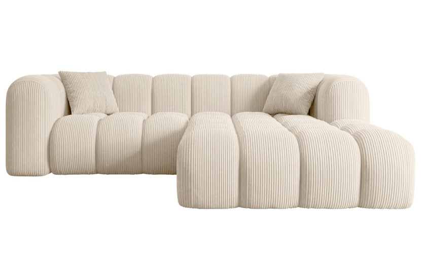 Narożnik prawostronny bez funkcji spania OLEA-L1 - 231x173x74 Beżowy 526754