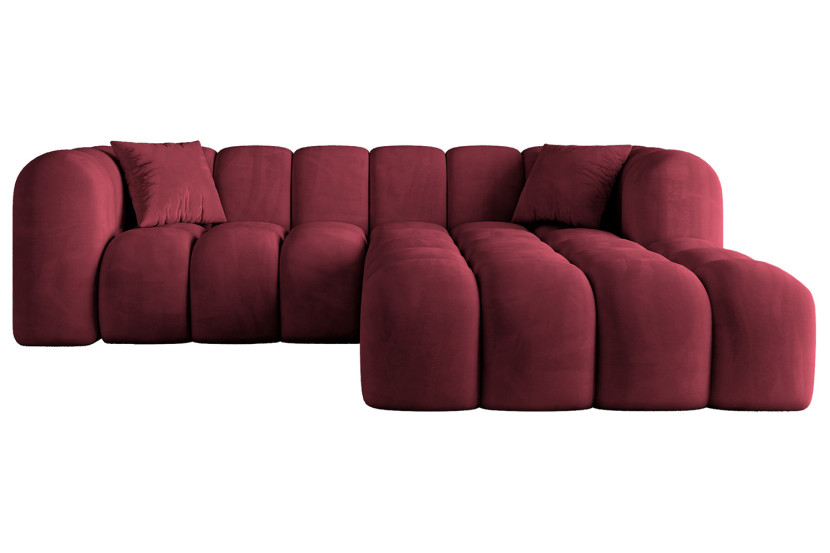 Narożnik prawostronny bez funkcji spania OLEA-L1 - 231x173x74 Bordowy 801219