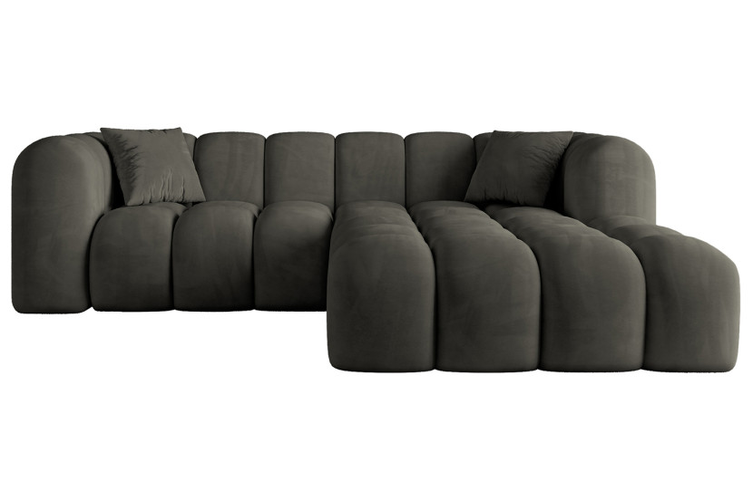 Narożnik prawostronny bez funkcji spania OLEA-L1 - 231x173x74 Czarny 801022