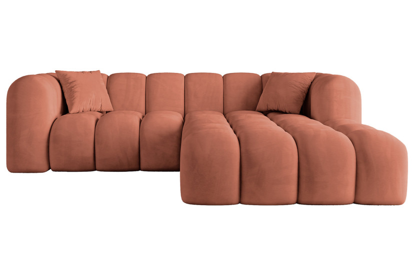 Narożnik prawostronny bez funkcji spania OLEA-L1 - 231x173x74 Morelowy 801216