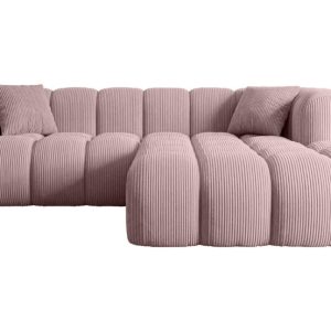 Narożnik prawostronny bez funkcji spania OLEA-L1 – 231x173x74 Różowy 526746 Narożnik prawostronny bez funkcji spania OLEA-L1 – 231x173x74 Różowy 526746