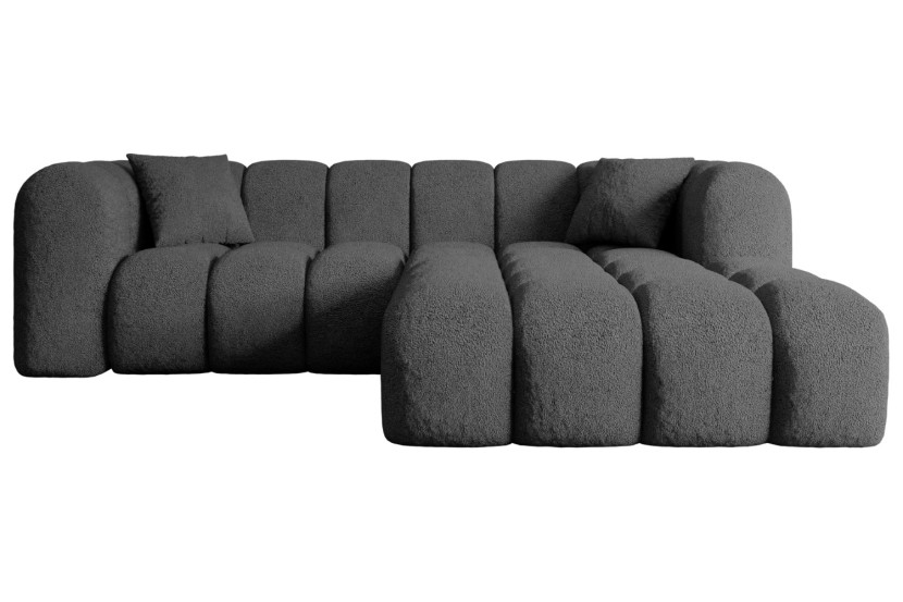 Narożnik prawostronny bez funkcji spania OLEA-L1 - 231x173x74 Szary 526744