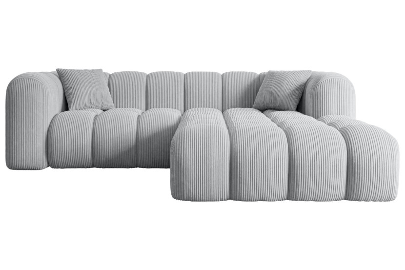 Narożnik prawostronny bez funkcji spania OLEA-L1 - 231x173x74 Szary 526738