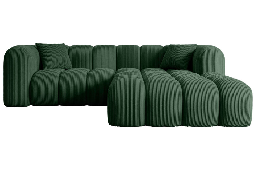 Narożnik prawostronny bez funkcji spania OLEA-L1 - 231x173x74 Zielony 526758