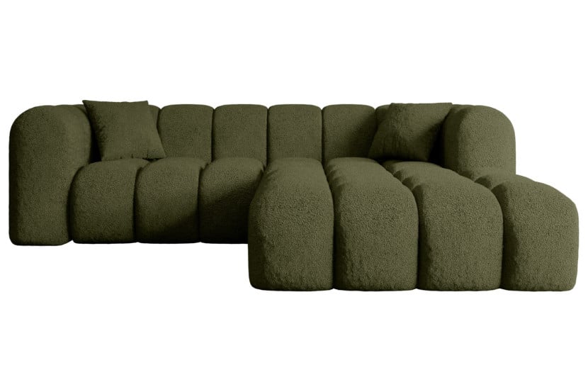 Narożnik prawostronny bez funkcji spania OLEA-L1 - 231x173x74 Zielony 526745
