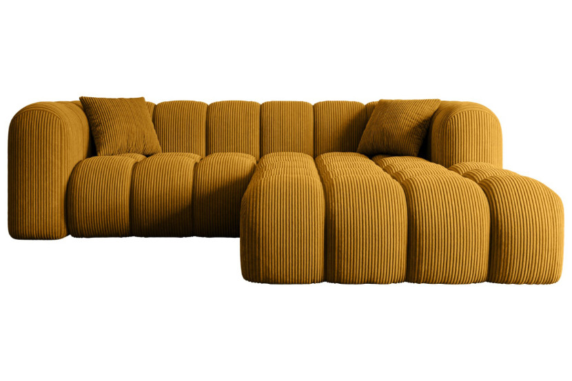 Narożnik prawostronny bez funkcji spania OLEA-L1 - 231x173x74 Żółty 526756