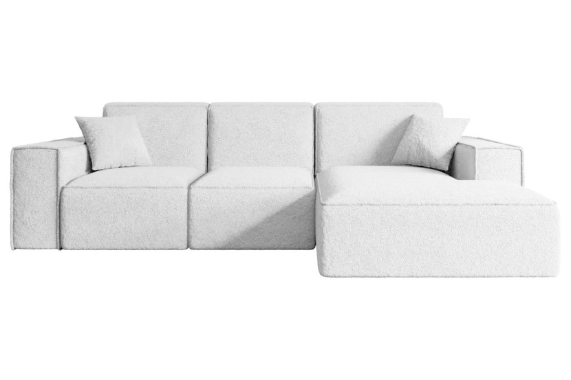 Narożnik prawostronny bez funkcji spania SERRA-L - 266x169x80 cm Biały 524495