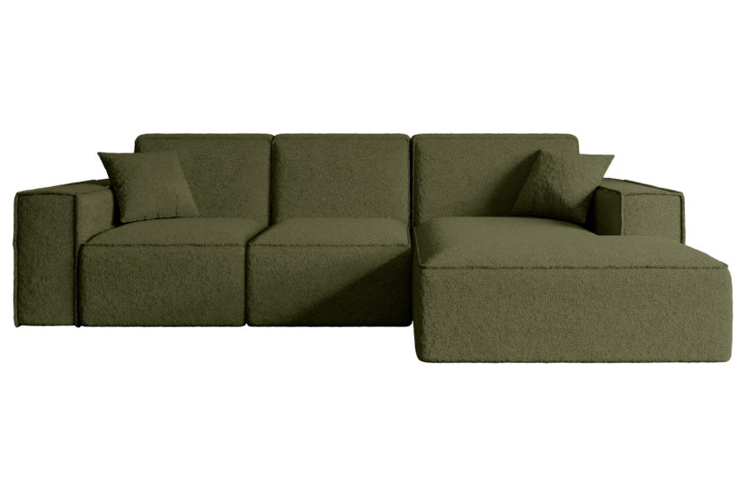 Narożnik prawostronny bez funkcji spania SERRA-L - 266x169x80 cm Zielony 524508