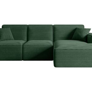 Narożnik prawostronny bez funkcji spania SERRA-L – 266x169x80 cm Zielony 524464 Narożnik prawostronny bez funkcji spania SERRA-L – 266x169x80 cm Zielony 524464
