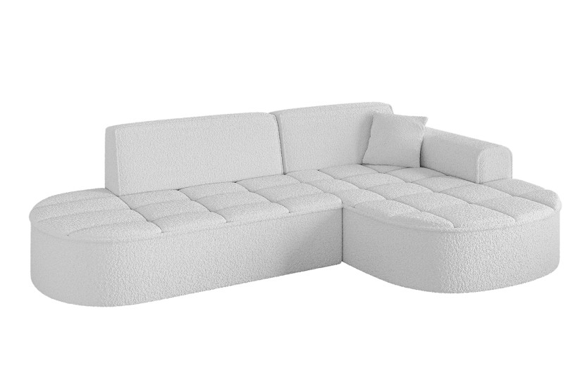 Narożnik prawostronny bez funkcji spania TARO-L1 - 243x171x79,5 Biały 800297