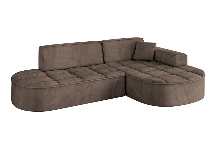Narożnik prawostronny bez funkcji spania TARO-L1 - 243x171x79,5 Brązowy 800212