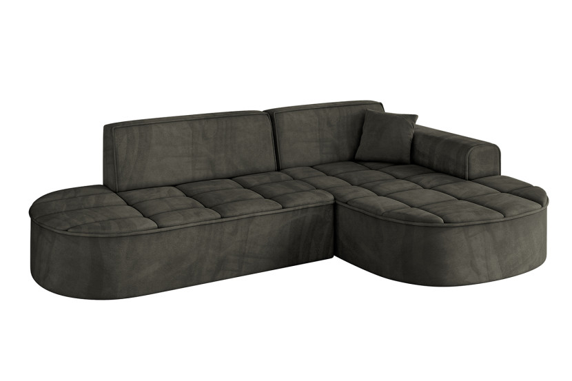 Narożnik prawostronny bez funkcji spania TARO-L1 - 243x171x79,5 Czarny 800268