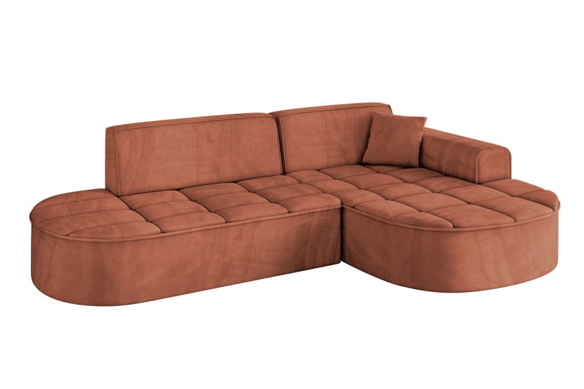 Narożnik prawostronny bez funkcji spania TARO-L1 - 243x171x79,5 Morelowy 800176
