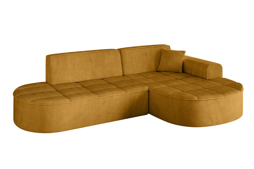 Narożnik prawostronny bez funkcji spania TARO-L1 - 243x171x79,5 Żółty 800221