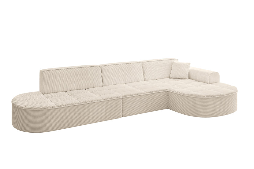 Narożnik prawostronny bez funkcji spania TARO-L2 - 328x171x79,5 Beżowy 800262