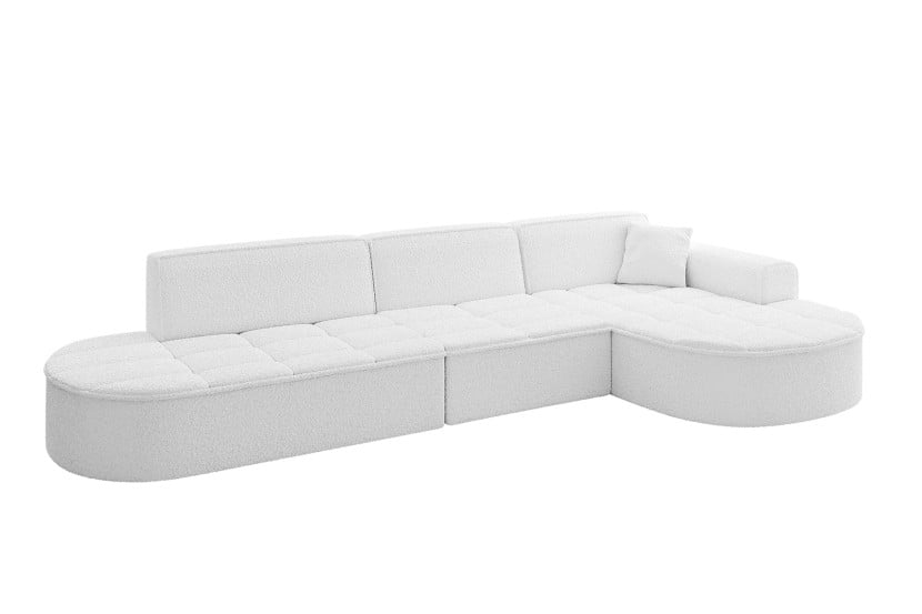 Narożnik prawostronny bez funkcji spania TARO-L2 - 328x171x79,5 Biały 800299