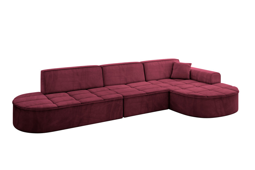 Narożnik prawostronny bez funkcji spania TARO-L2 - 328x171x79,5 Bordowy 800306