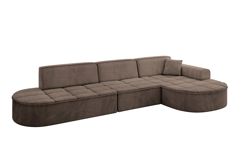 Narożnik prawostronny bez funkcji spania TARO-L2 - 328x171x79,5 Brązowy 800260