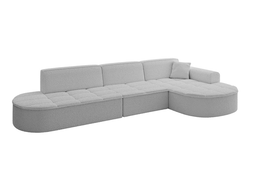 Narożnik prawostronny bez funkcji spania TARO-L2 328x171x79,5 Jasnoszary 800222