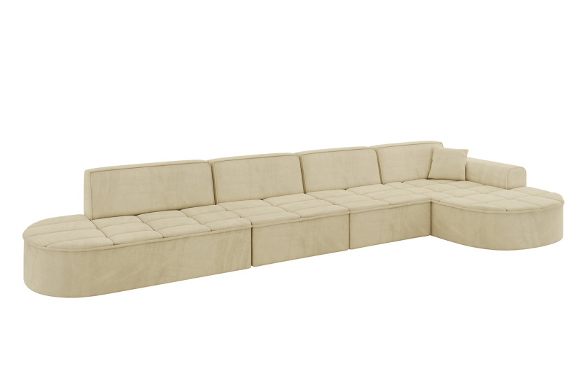 Narożnik prawostronny bez funkcji spania TARO-L3 - 413x171x79,5 Beżowy 800324