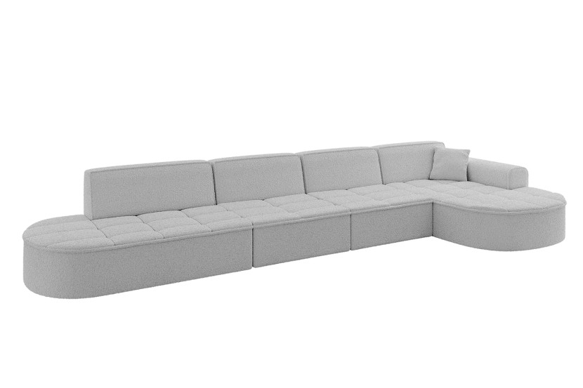 Narożnik prawostronny bez funkcji spania TARO-L3 413x171x79,5 Jasnoszary 800322