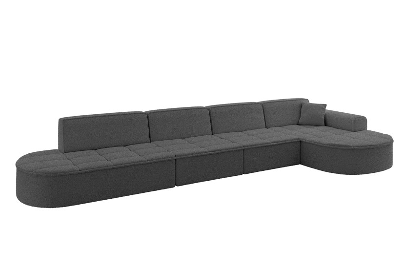 Narożnik prawostronny bez funkcji spania TARO-L3 - 413x171x79,5 Szary 800294