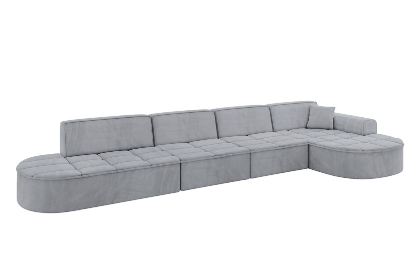 Narożnik prawostronny bez funkcji spania TARO-L3 - 413x171x79,5 Szary 800319