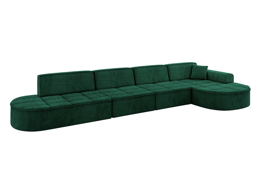 Narożnik prawostronny bez funkcji spania TARO-L3 - 413x171x79,5 Zielony 800181