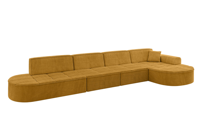 Narożnik prawostronny bez funkcji spania TARO-L3 - 413x171x79,5 Żółty 800270