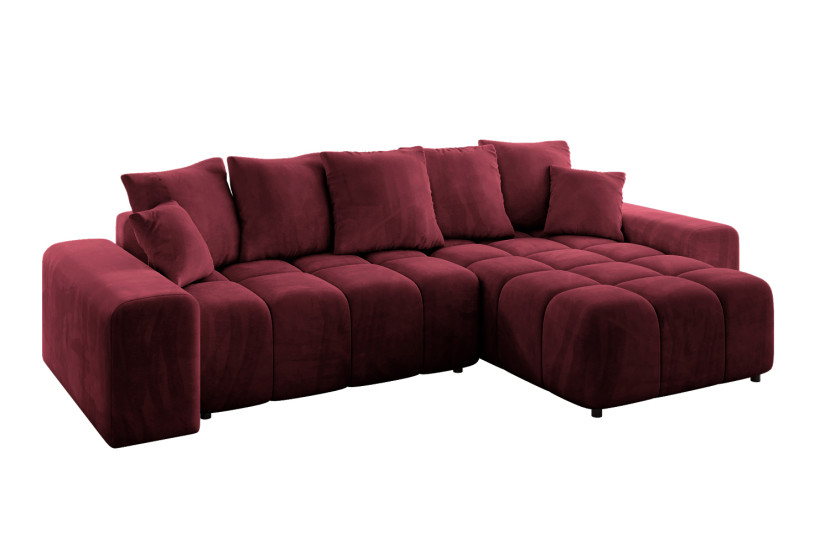 Narożnik prawostronny ENIL-L - 297x189x68 cm Bordowy 853903