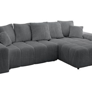 Narożnik prawostronny ENIL-L – 297x189x68 cm Ciemny szary 853847