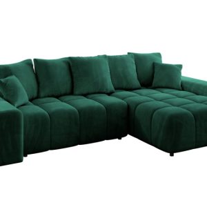 Narożnik prawostronny ENIL-L – 297x189x68 cm Ciemny zielony 853800
