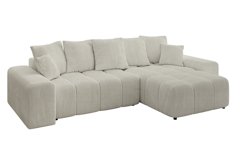 Narożnik prawostronny ENIL-L - 297x189x68 cm Kremowy 853794