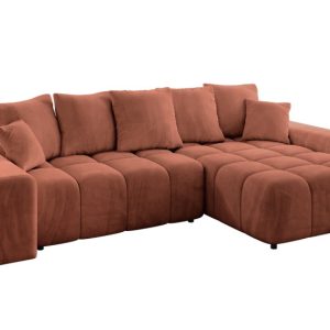 Narożnik prawostronny ENIL-L – 297x189x68 cm Morelowy 853842