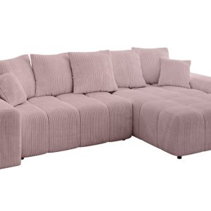 Narożnik prawostronny ENIL-L – 297x189x68 cm Różowy 853806 Narożnik prawostronny ENIL-L – 297x189x68 cm Różowy 853806