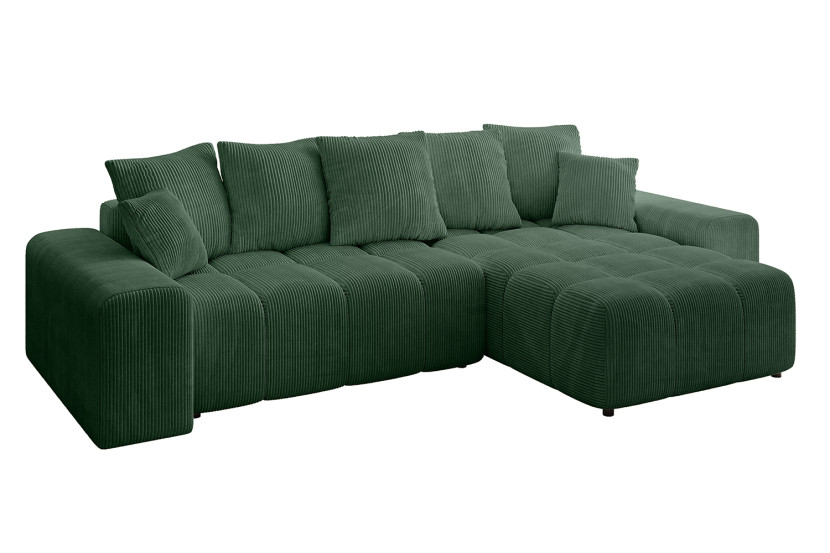 Narożnik prawostronny ENIL-L - 297x189x68 cm Zielony 853900