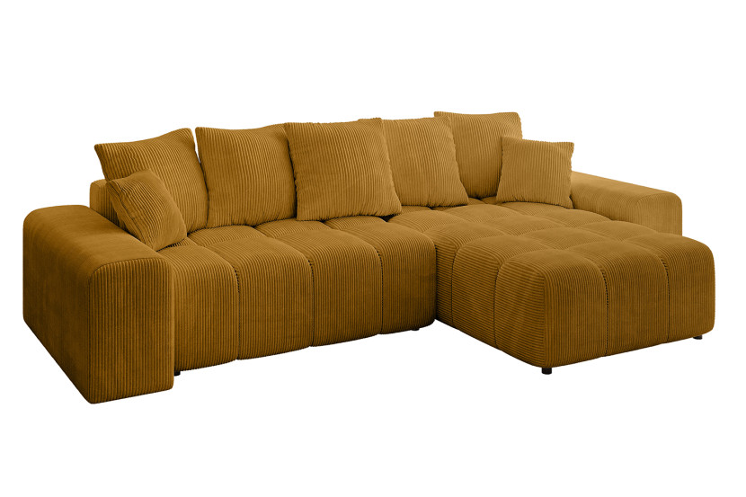 Narożnik prawostronny ENIL-L - 297x189x68 cm Żółty 853904
