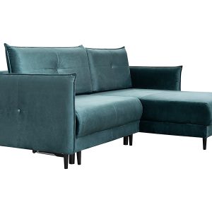 Narożnik prawostronny Indigo rozkładany z pojemnikiem niebieski 42456 Narożnik prawostronny Indigo rozkładany z pojemnikiem niebieski 42456