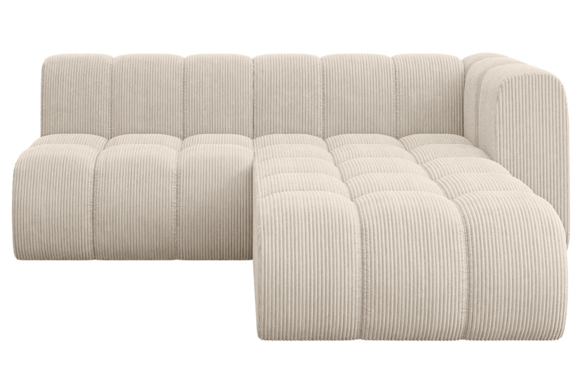 Narożnik prawostronny modułowy Darnel-L1 - 205x177x70 cm Beżowy 758663