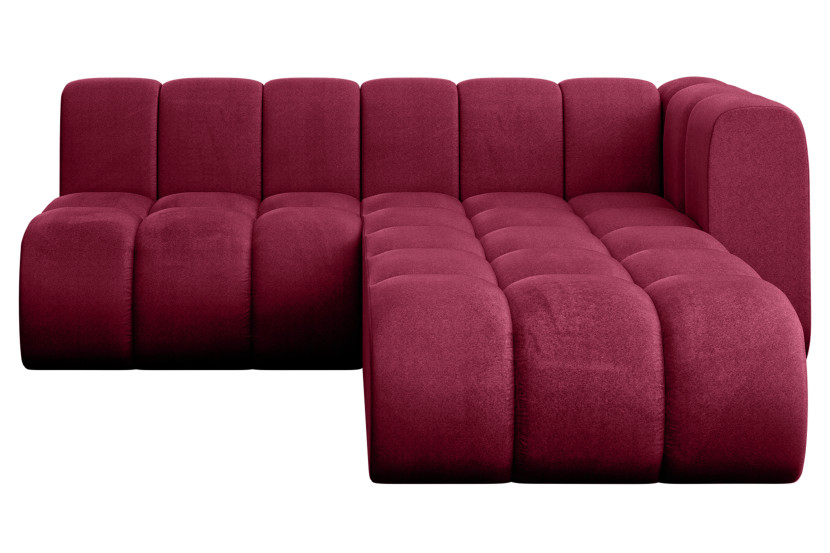 Narożnik prawostronny modułowy Darnel-L1 - 205x177x70 cm Bordowy 758134